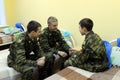 Cadets in a dormitory.