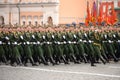 Cadets of the Military Academy of Logistics named after Army General A.V. Khrulev during the parade on Red Square in honor of Vict