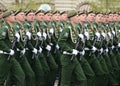 Cadets Military-space Academy named after A. F. Mozhaisky during the parade dedicated to the Victory Day.