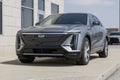 Cadillac LYRIQ EV Electric Vehicle display. Cadillac offers the LYRIQ in Tech, Luxury and Sport models. MY:2024