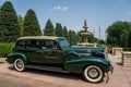 A 1937 Cadillac parked outside the Broadmoor Resort in Colorado Springs, Colorado Royalty Free Stock Photo