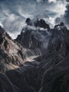 Cadini di Misurina, where Mordor from The Lord of the Rings was filmed, Dolomites, Italy Royalty Free Stock Photo