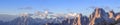 Cadini Mountain Range in Dolomites Royalty Free Stock Photo