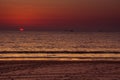 CADIZ / ANDALUSIA - OCTOBER 10 2017: ATLANTIC SUNSET