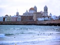 Cadiz beach and the Cathedral