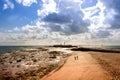 Cadiz beach at lowtide Royalty Free Stock Photo