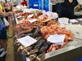 Cadiz Fish Market. Stunning Fresh fish stall in The Central Market of Cadiz, Andalusia, Spain.