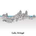 Cadiz, Portugal Panorama Greeting Card