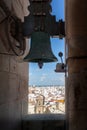 Cathedral Bell at Bell Tower of Cadiz Cathedral - Cadiz, Andalusia, Spain Royalty Free Stock Photo