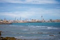 Panoramic view of Cadiz promenade in Cadiz, Spain