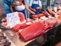 Cadiz Fish Market. Stunning Fresh fish stall in The Central Market of Cadiz, Andalusia, Spain. Royalty Free Stock Photo