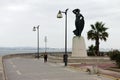 Monument to a woman waiting for a sailor on the shore of the ancient seaport of Cadiz. Royalty Free Stock Photo