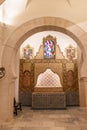 Cadiz, Spain - June 15, 2021: Detail of the interior of The San Marcos castle, Castillo de San Marcos with Moorish style Royalty Free Stock Photo