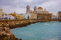 Cadiz, Spain. Seafront Cathedral Campo del Sur