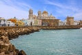 Cadiz, Spain. Seafront Cathedral Campo del Sur Royalty Free Stock Photo
