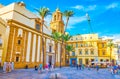 The medieval architecture in old Cadiz, Spain Royalty Free Stock Photo