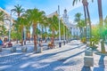 Relax in Plaza de San Juan de Dios square, Cadiz, Spain Royalty Free Stock Photo