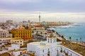 Cadiz town houses panoramic view, Spain