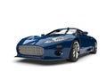 Cadmium blue super sports car - beauty shot