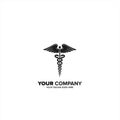 Caduceus, Caduceus logo icon for Medical healthcare conceptual vector illustrations