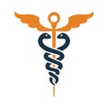 Caduceus, clinic, healthcare, medic, medicine icon. Editable vector graphics.