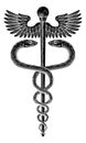 Caduceus Vintage Doctor Medical Snakes Symbol