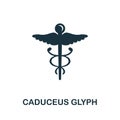 Caduceus Glyph icon set. Four elements in diferent styles from medicine icons collection. Creative caduceus glyph icons Royalty Free Stock Photo