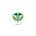 Caduceus icon, Caduceus logo icon for Medical healthcare conceptual vector illustrations Royalty Free Stock Photo