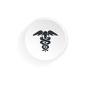 Caduceus icon. Medical sign. Vector on isolated white background. EPS 10 Royalty Free Stock Photo