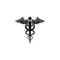 Caduceus icon symbol sign Royalty Free Stock Photo