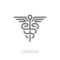 Caduceus icon vector illustration Royalty Free Stock Photo