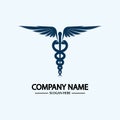 Caduceus, Caduceus logo icon for Medical healthcare conceptual vector illustrations Royalty Free Stock Photo