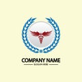 Caduceus, Caduceus logo icon for Medical healthcare conceptual vector illustrations Royalty Free Stock Photo