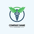 Caduceus, Caduceus logo icon for Medical healthcare conceptual vector illustrations Royalty Free Stock Photo