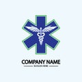 Caduceus, Caduceus logo icon for Medical healthcare conceptual vector illustrations Royalty Free Stock Photo