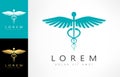 Caduceus medical logo Royalty Free Stock Photo