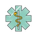 Caduceus medical shield