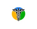 Caduceus medical sign logo