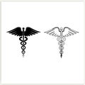 Caduceus - Medical Snake Logo Icon Vector Eps Isolated vector