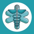 Caduceus medical symbol Royalty Free Stock Photo