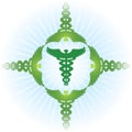 Caduceus Medical Symbol - Green Set