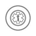 caduceus medical symbol icon Royalty Free Stock Photo