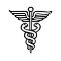 Caduceus medical symbol Royalty Free Stock Photo