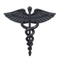 Caduceus Medical Symbol Isolated Royalty Free Stock Photo