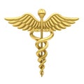 Caduceus Medical Symbol Isolated Royalty Free Stock Photo