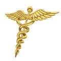 Caduceus Medical Symbol Isolated Royalty Free Stock Photo