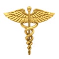 Caduceus Medical Symbol Isolated Royalty Free Stock Photo