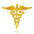 Caduceus medical symbol vector illustration. Royalty Free Stock Photo