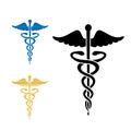 Caduceus medical symbol vector illustration. Royalty Free Stock Photo