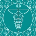 Caduceus medical symbol Royalty Free Stock Photo